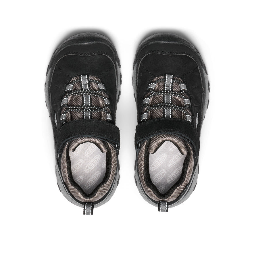 Little Kids' Targhee IV Waterproof Hiking Shoe | Black/Steel Grey - Image 4