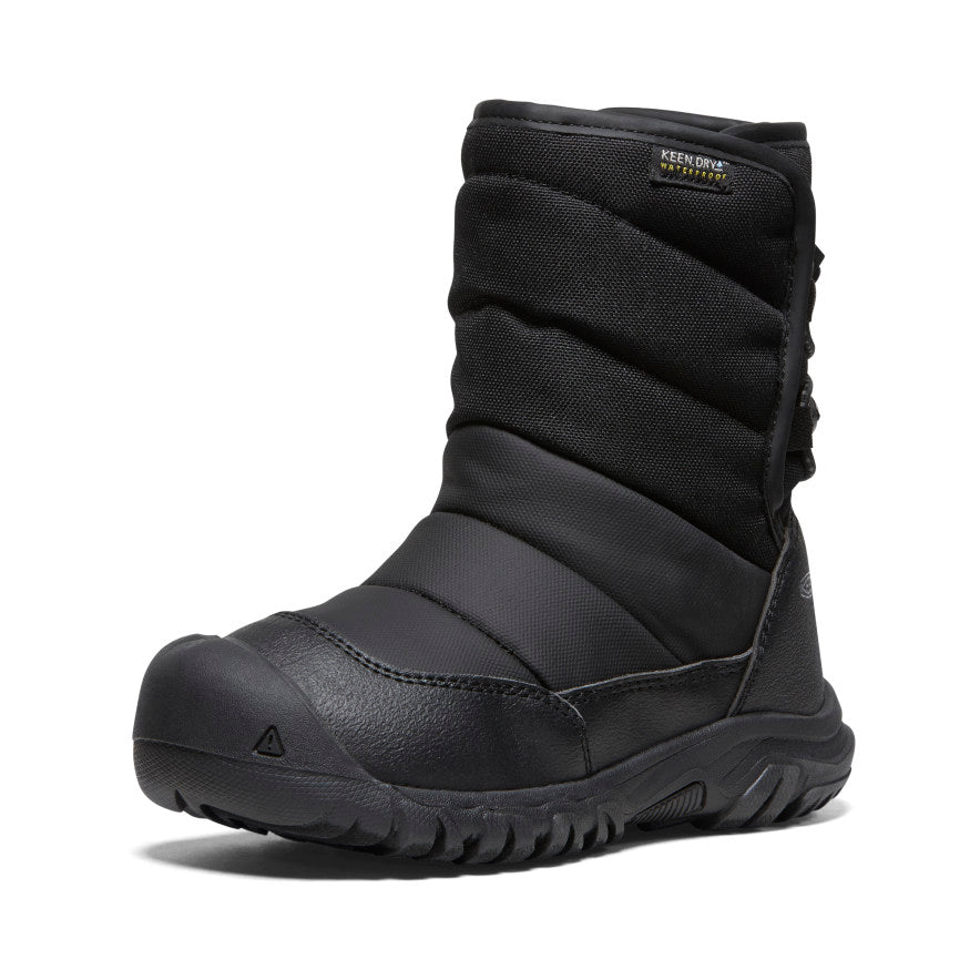 Little Kids' Puffrider Waterproof Winter Boot | Black/Steel Grey - Image 3
