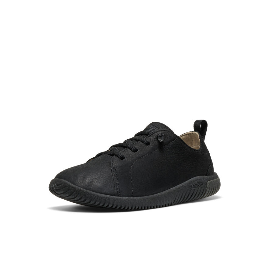 Big Kids' KNX Leather Sneaker | Triple Black - Image 2