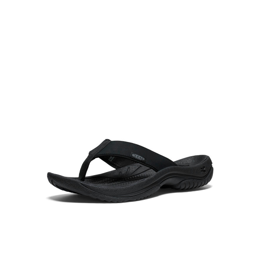 Men's Kona Leather Flip-Flop | Black/Steel Grey - Image 3