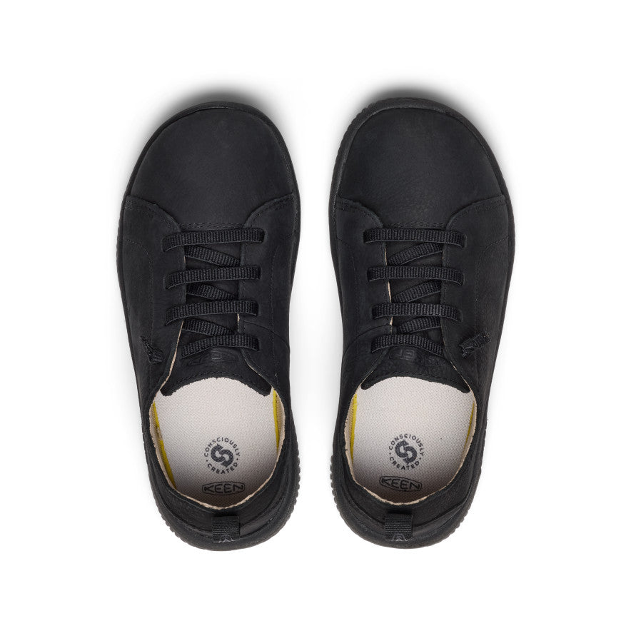 Big Kids' KNX Leather Sneaker | Triple Black - Image 4