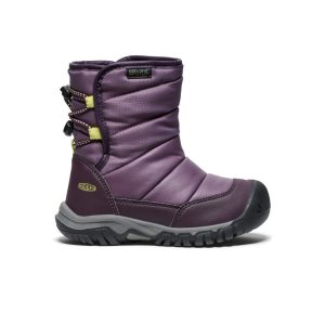 Little Kids' Puffrider Waterproof Winter Boot | Black Plum/Daiquiri Green