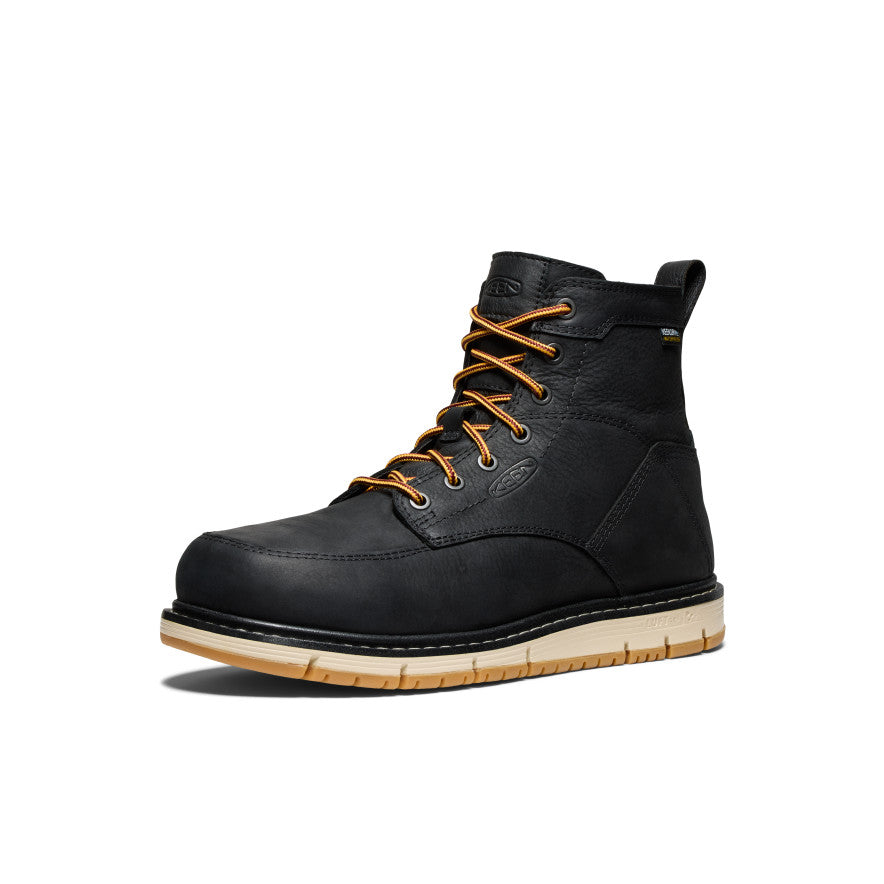 Men's San Jose 6 Waterproof Boot (Aluminum Toe) | Black/Gum - Image 3