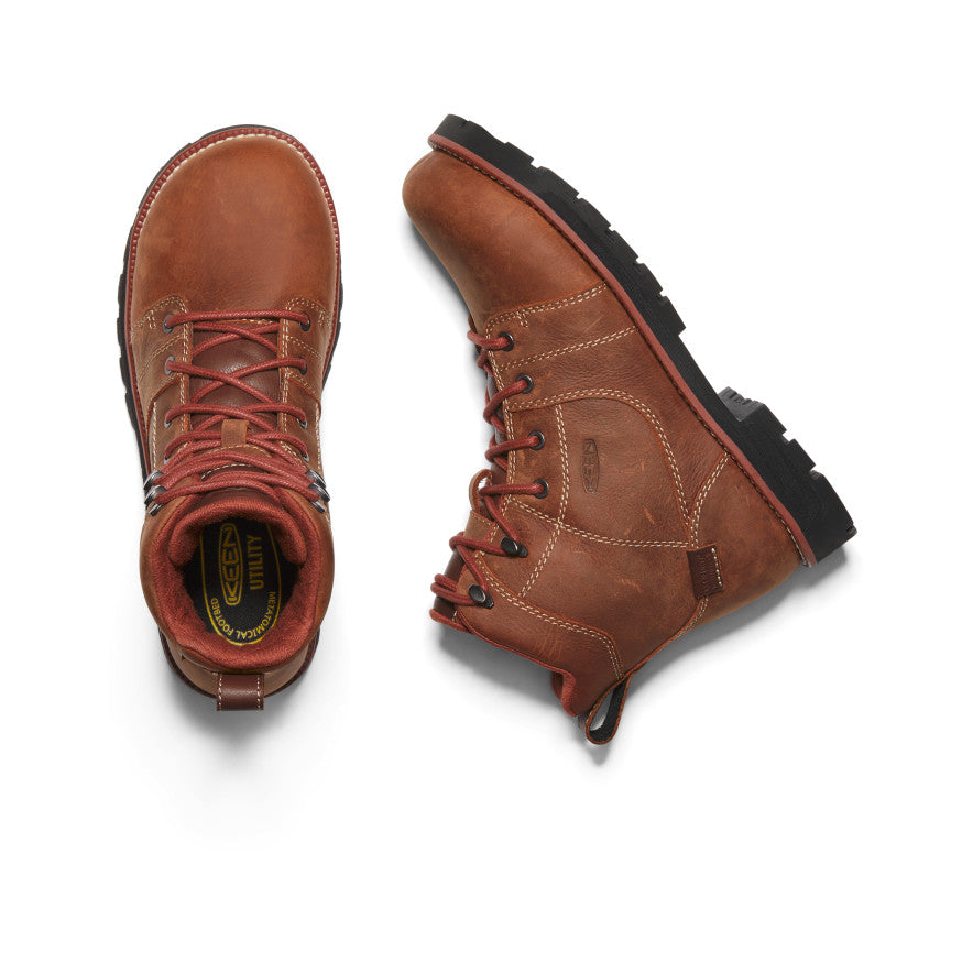 Women's Seattle 6 Waterproof Boot (Aluminum Toe) | Gingerbread/Black - Image 4