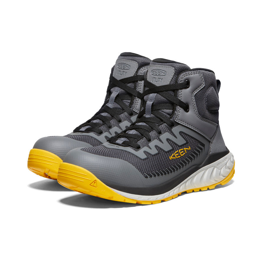 Men's Arvada Mid Work Sneaker (Carbon Toe) | Black/Keen Yellow - Image 2