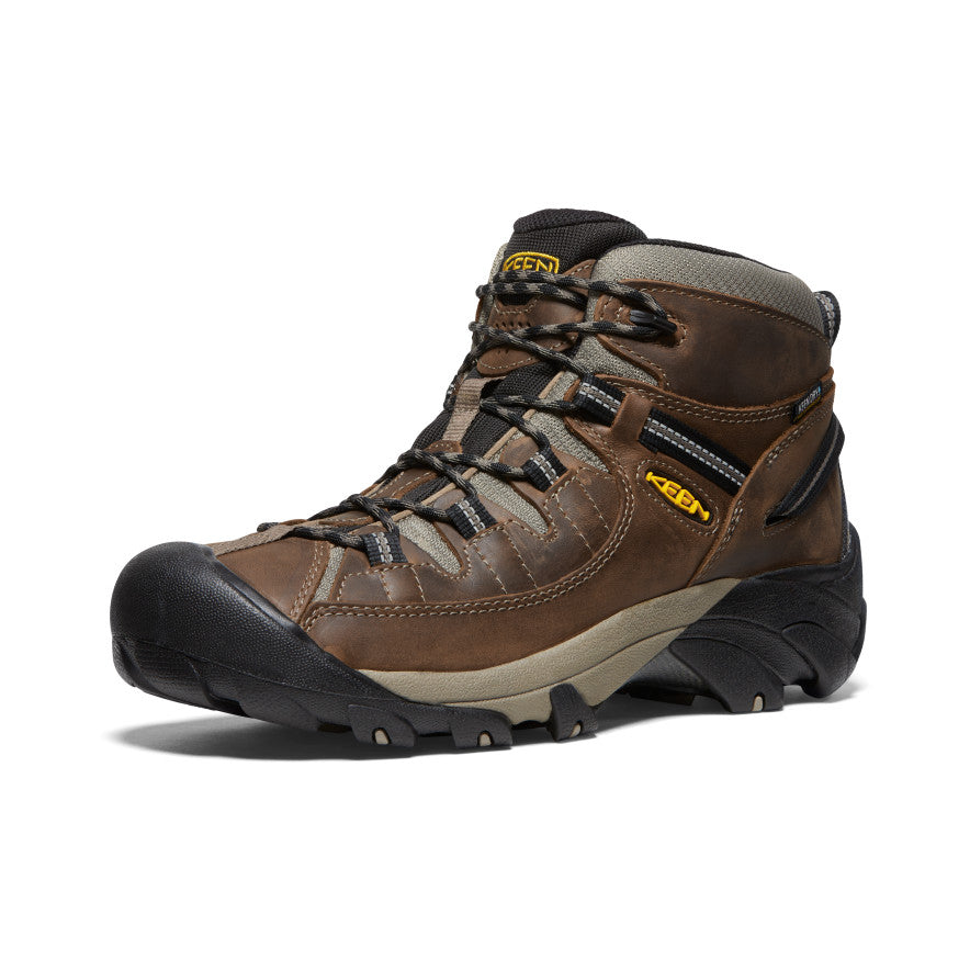 Men's Targhee II Mid Waterproof Hiking Boots | Shitake/Brindle - Image 3