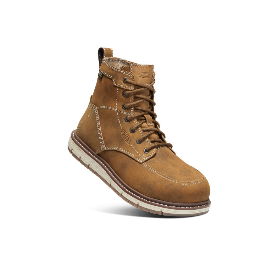 Women's San Jose 6 Waterproof Boot (Aluminum Toe) | Almond/Gum - Image 3