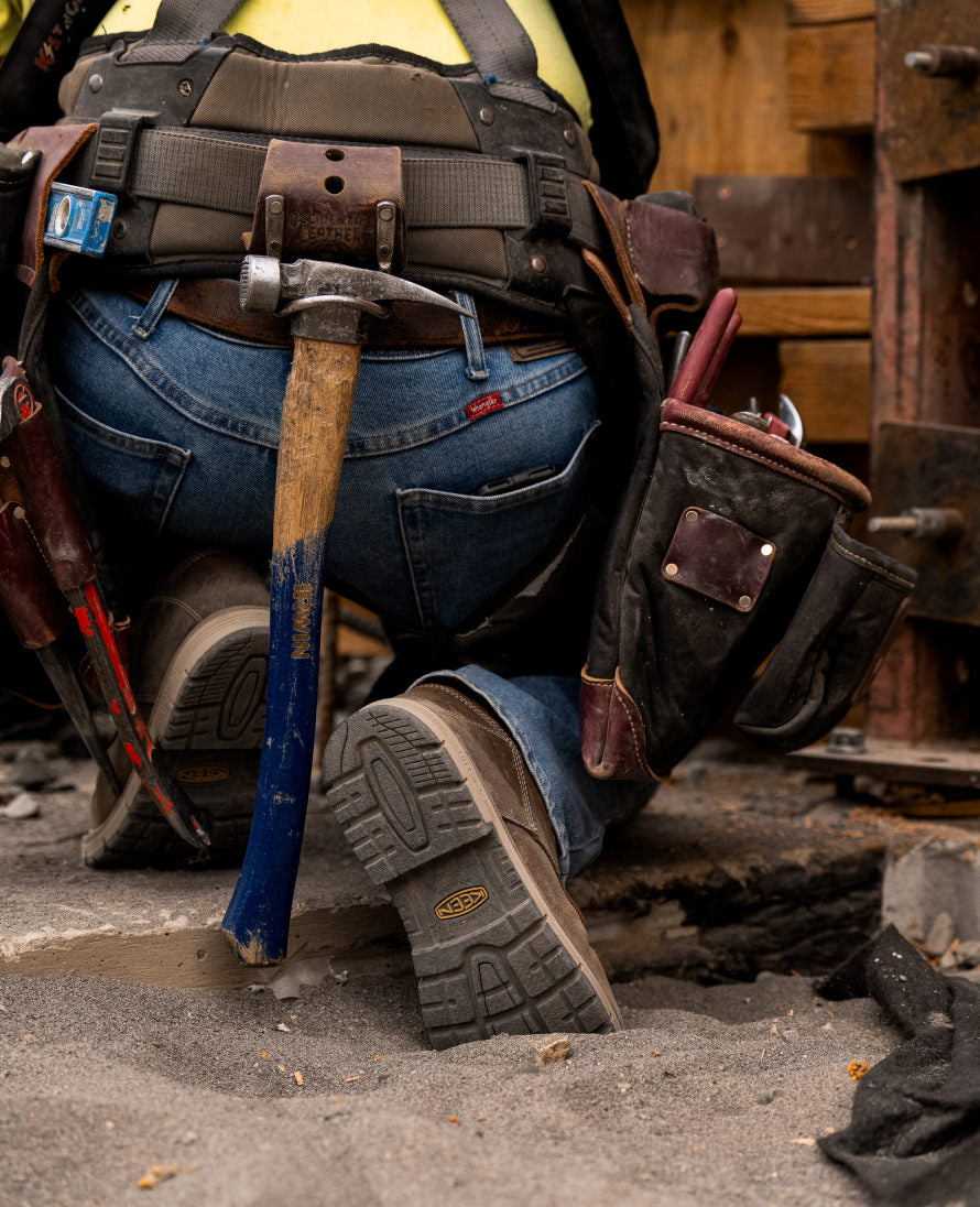 Men's San Jose 6 Waterproof 90° Heel Boot (Aluminum Toe) | Bison/Black - Image 8