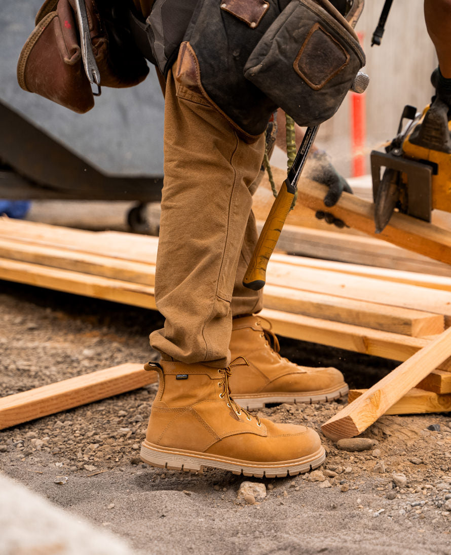 Men's San Jose 6 Waterproof 90° Heel Boot (Aluminum Toe) | Bistre/Gum - Image 9