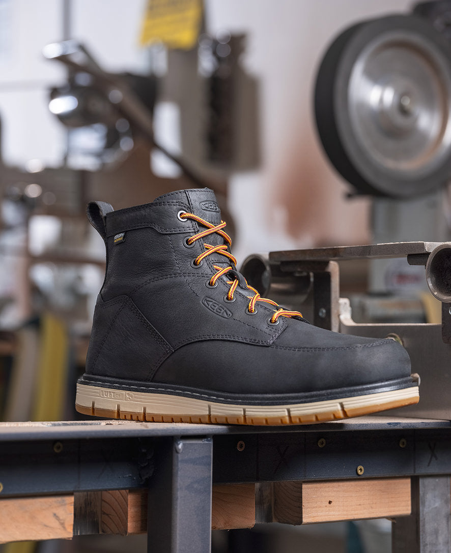 Men's San Jose 6 Waterproof Boot (Aluminum Toe) | Black/Gum - Image 9