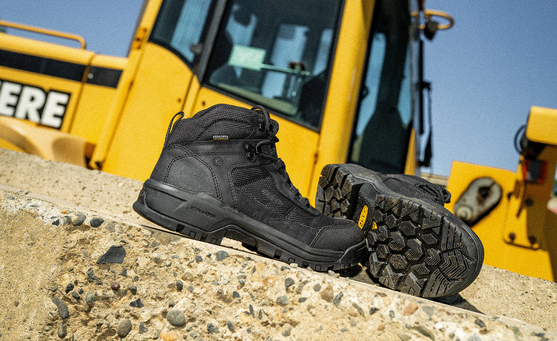 Men's Skokie Waterproof Work Boot (Soft Toe) | Black/Black - Image 7