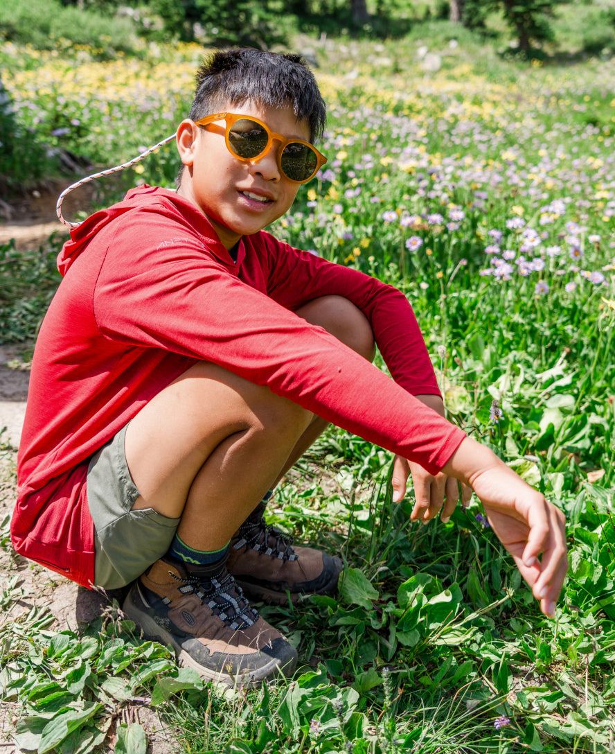 Big Kids' Targhee IV Waterproof Hiking Boot | Alloy/Granite Green - Image 8