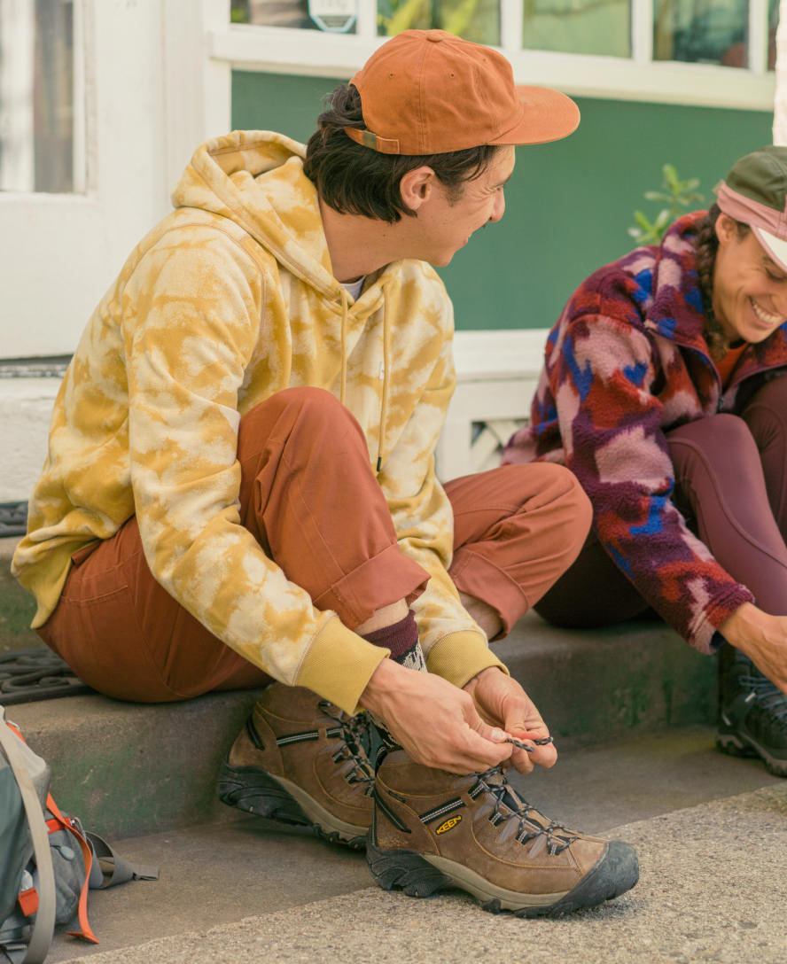 Men's Targhee II Waterproof Mid Wide | Shitake/Brindle - Image 6