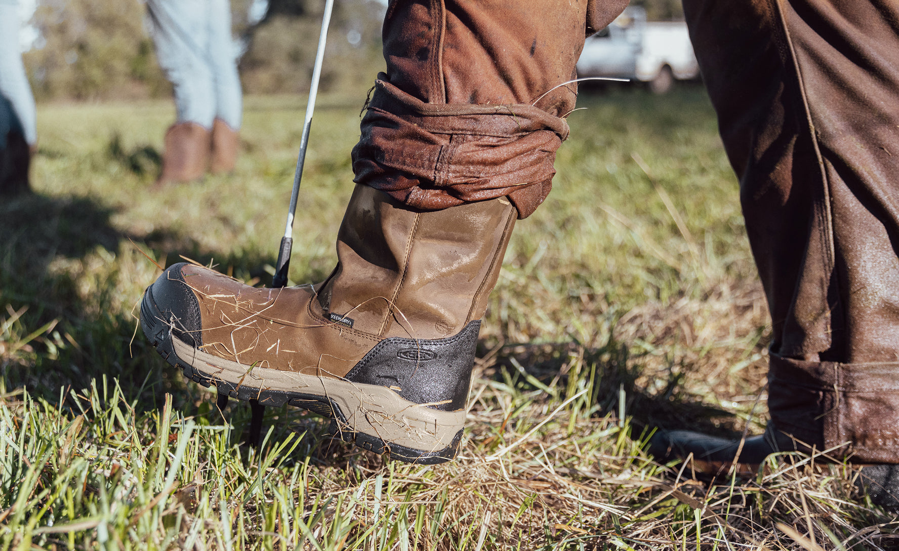 Men's Evanston Pull-On Waterproof Boot (Soft Toe) | Bison/Black - Image 7
