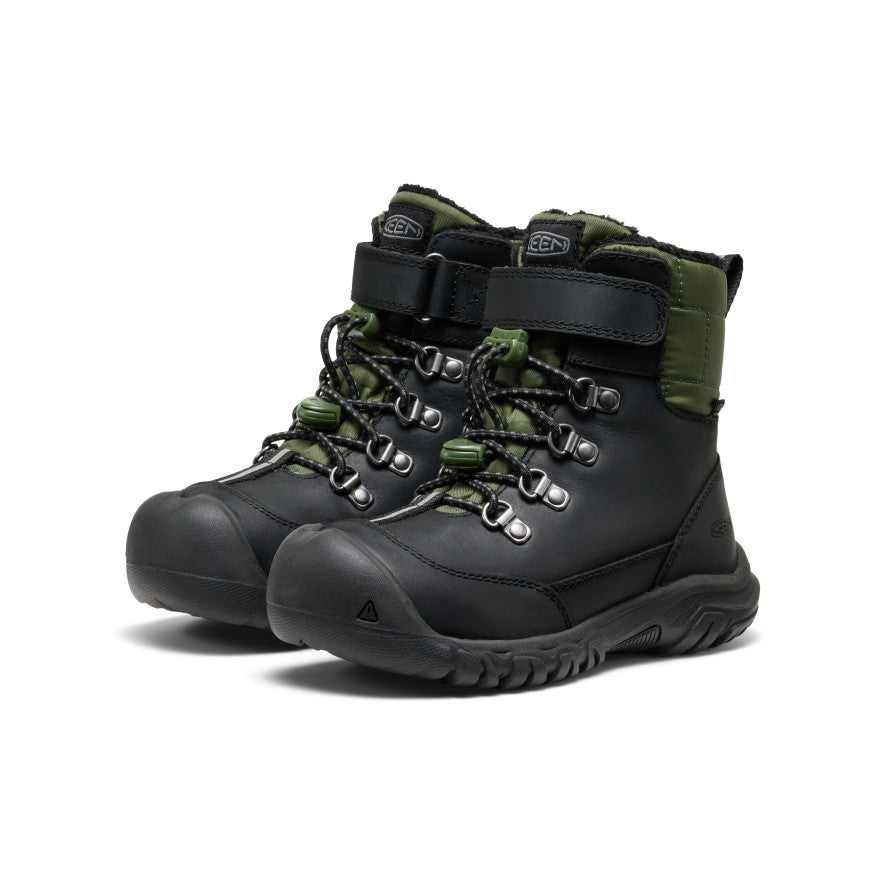 Little Kids' Kanibou Waterproof Winter Boot | Black/Bronze Green - Image 2