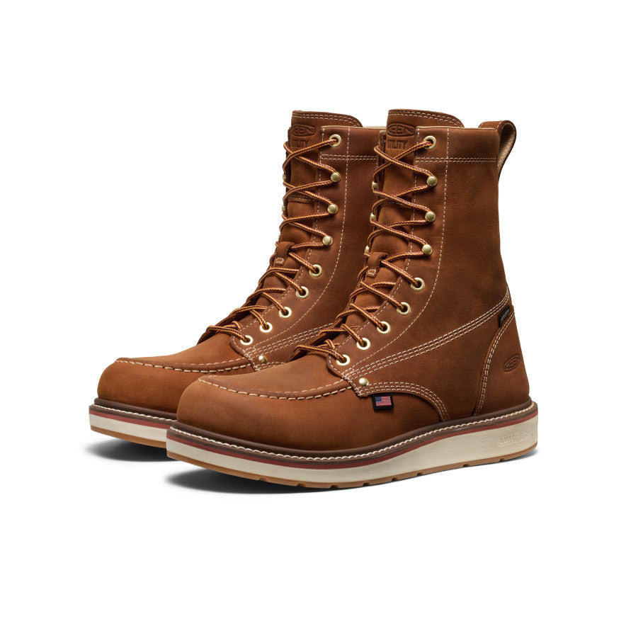 Men's Liberty 8 Waterproof Boot (Soft Toe) | Leather Brown/Birch - Image 2