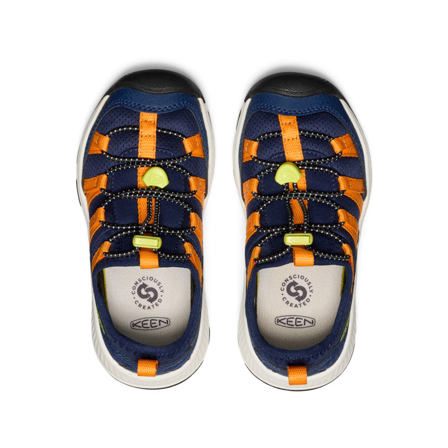 Little Kids' Motozoa Sneaker | Naval Academy/Bright Marigold - Image 4
